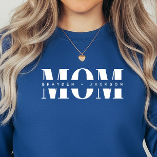 Sudadera Nombres de niños personalizados para mamá, regalo 
