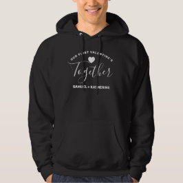 Sudadera Nombres personalizados Primer Día de San Valentín