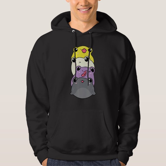 Sudadera Nonbinary Pride  Genderfluid Gender Rights Non Bin (Anverso)
