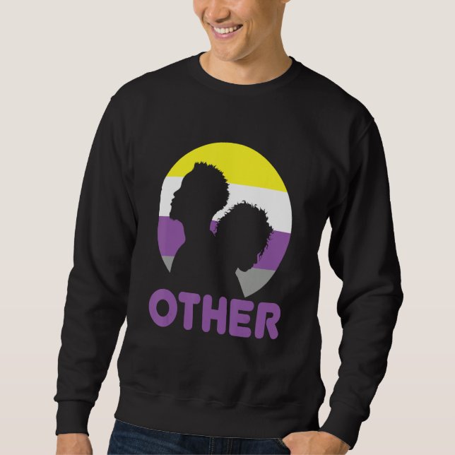 Sudadera Nonbinary Pride  Genderfluid Gender Rights Non Bin (Anverso)