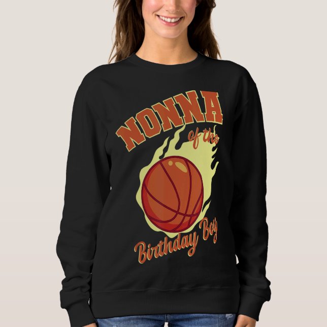 Sudadera Nonna Del Nacimiento Familia De Baloncesto Bday P (Anverso)