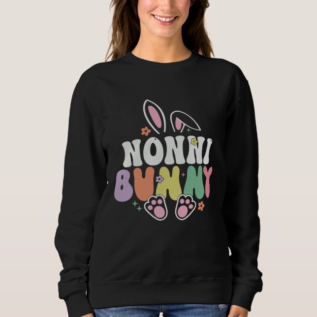 Sudadera Nonni Bunny Women Easter Day Rabbit Grandma Family (Anverso)