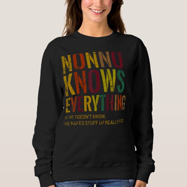 Sudadera Nonno sabe todo el día del abuelo (Anverso)