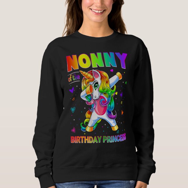 Sudadera Nonny Of Birthday Princess Chica Dabbing Unicor (Anverso)