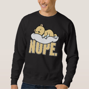 Sudadera Nope Cat Lazy Sunday Slogan