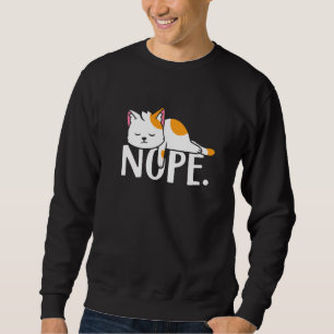 Sudadera Nope gato perezoso mujeres hombres y niños