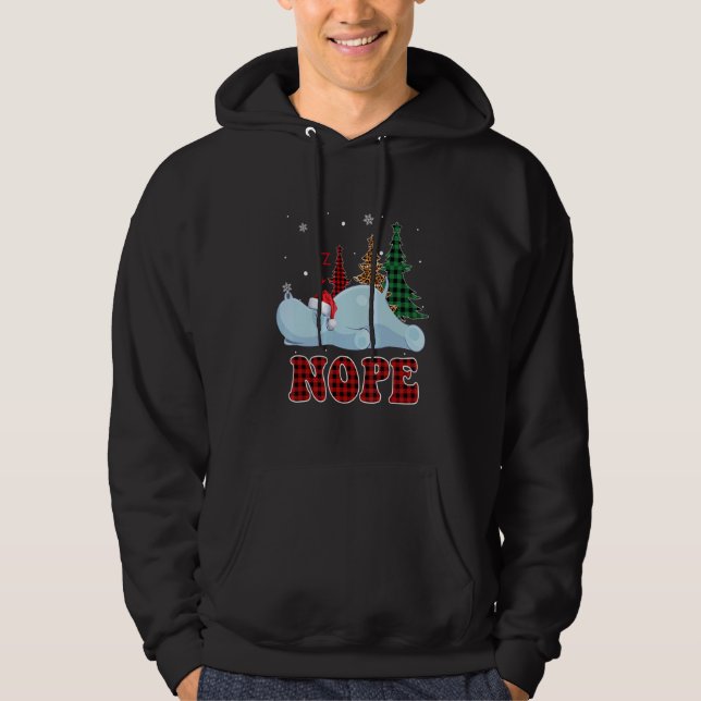 Sudadera Nope Hippo Tree Buffalo Red Plaid Leopard Christma (Anverso)
