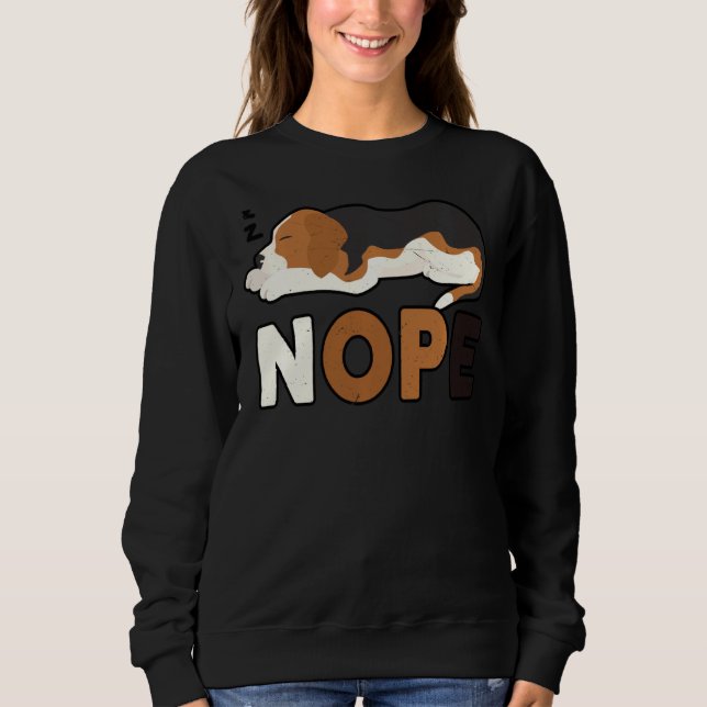 Sudadera Nope Lazy Beagle Mujeres Hombres Cute Beagle (Anverso)