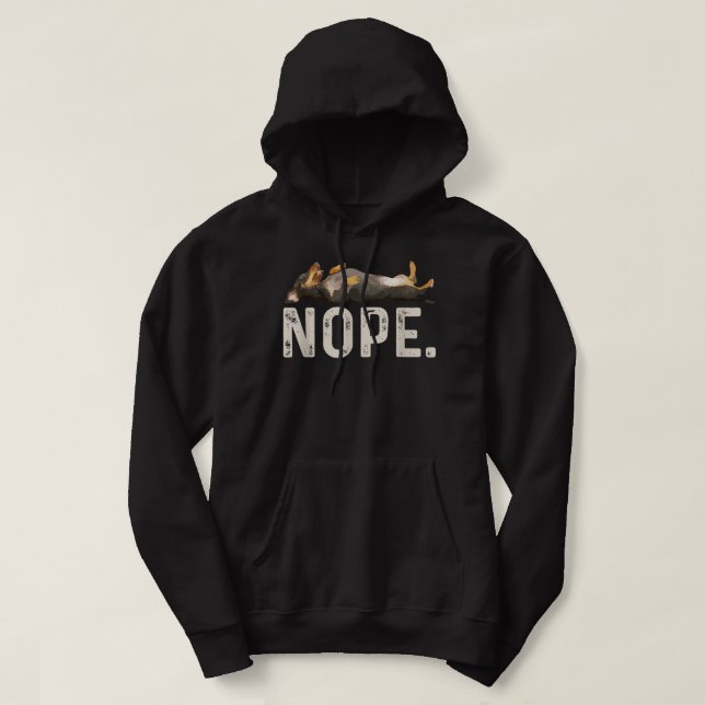 Sudadera Nope Lazy Dachshund T-Shirt (Diseño del anverso)