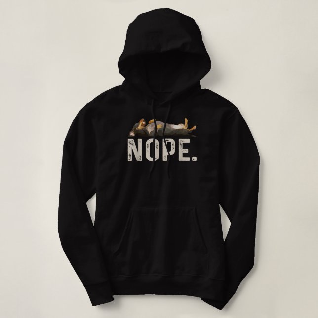 Sudadera Nope Lazy Dachshund T-Shirt (Diseño del anverso)