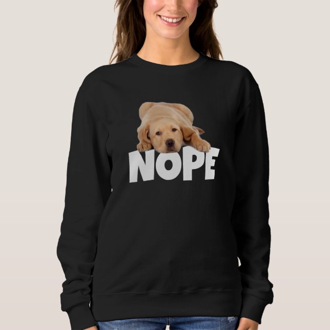 Sudadera Nope Lazy Golden Lab (Anverso)