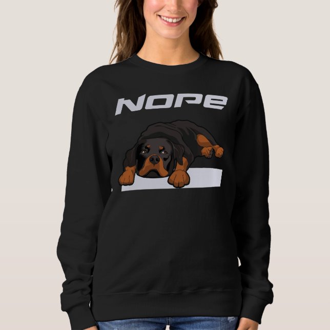 Sudadera Nope Rottweiler Dueño de Perro Rottweiler Animal M (Anverso)