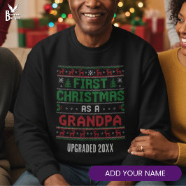 Sudadera Nordic Knit Style FIRST CHRISTMAS AS GRANDPA