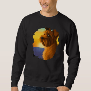 Sudadera Norfolk Terrier Perro Escocés Puesta de sol Vintag