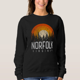 Sudadera Norfolk Virginia VA Vintage Retro de los años 80