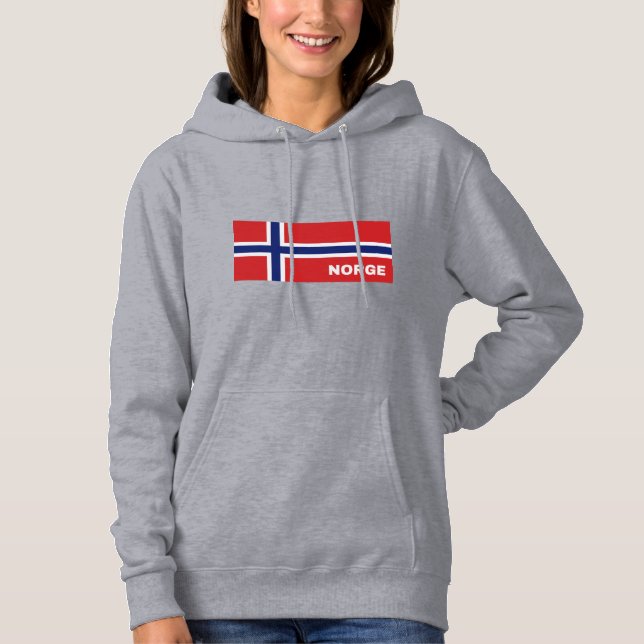 Sudadera Norge en bandera noruega (Anverso)