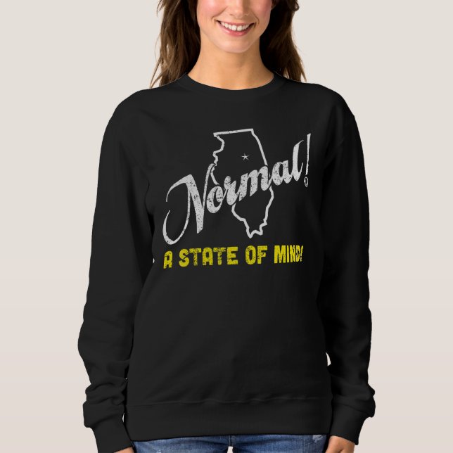 Sudadera Normal Illinois  Un Estado Mental (Anverso)