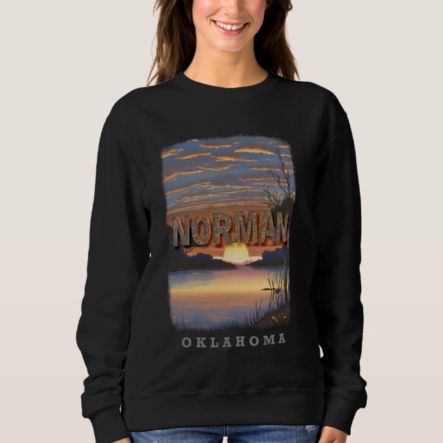 Sudadera Norman Oklahoma OK Lake Thunderbird Parque Estatal (Anverso)