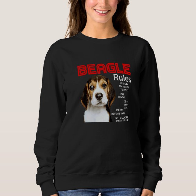 Sudadera Normas Para El Propietario De Un Perro Beagle 1 (Anverso)