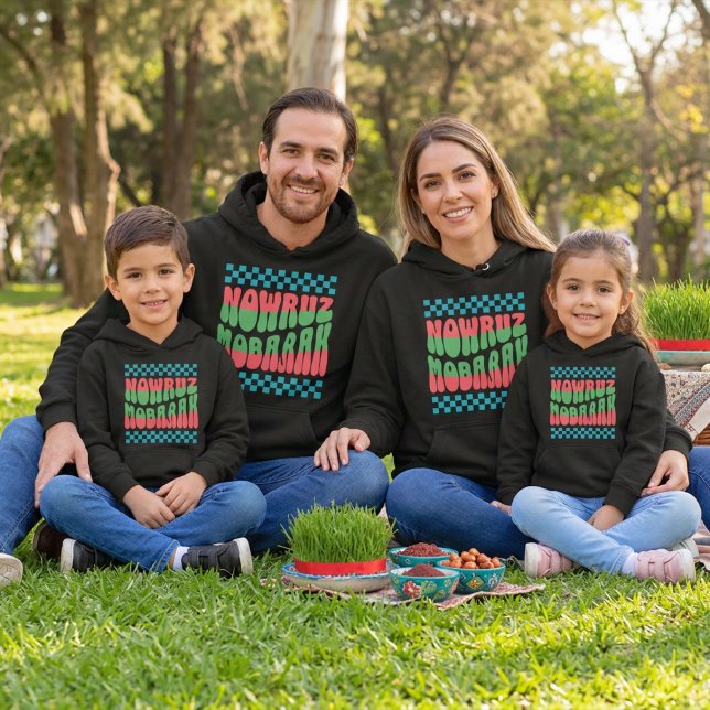 Sudadera Norooz persa Año Nuevo Familiar a medida (Custom Norooz Iranian New Year Family Matching Hoodie)