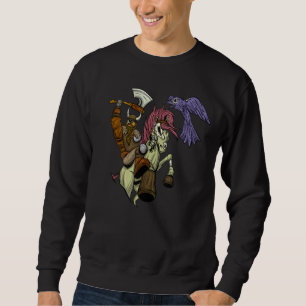 Sudadera Norse Viking Mythology Skeleton Warrider Hors
