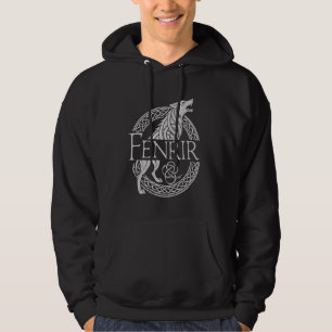 Sudadera Norse Wolf Fenrir u2013 Viking Knotwork Viking Fe
