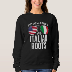 Sudadera Norteamericano Con Raíces Italianas Bandera De Est