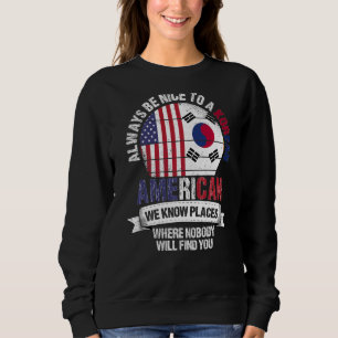 Sudadera Norteamericano coreano conocemos lugares donde Cor