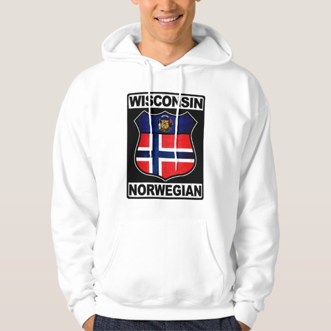 Sudadera Norteamericano de Wisconsin (Anverso)