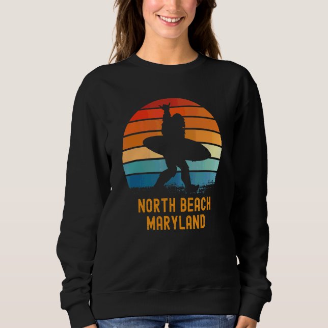 Sudadera North Beach Maryland Sasquatch Souvenir (Anverso)