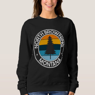Sudadera North Browning Montana MT USA City Pride Retro Sun