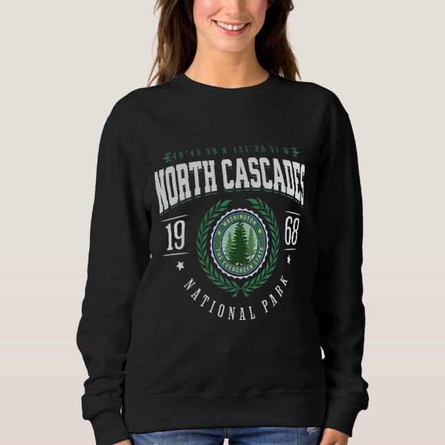 Sudadera North Cascades National Park Washington Pine Tree  (Anverso)