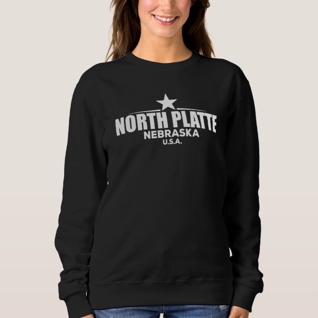 Sudadera North Platte Nebraska Retro Antiguo (Anverso)