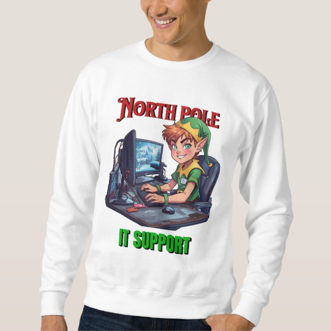 Sudadera North Pole IT Support (Anverso)