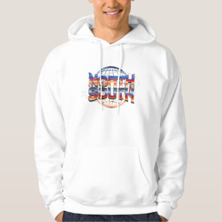 Sudadera North South Retro 80s Chrome Logo Design - Synthwa