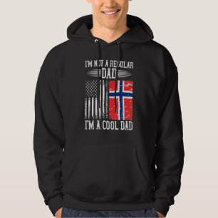 Sudadera Noruega: Bandera Norteamericana Root Dad