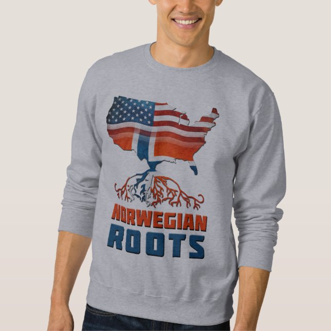 Sudadera noruega de raíces estadounidenses (Anverso)