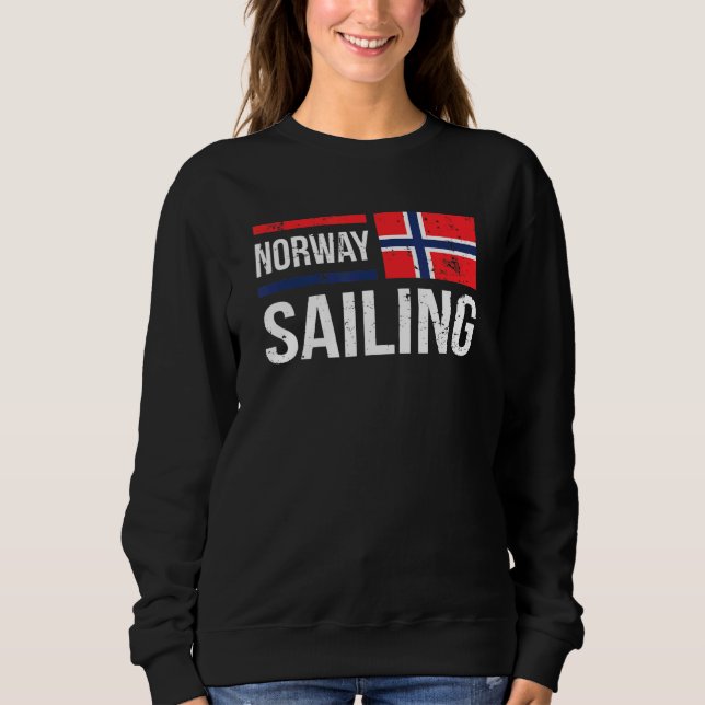 Sudadera Noruega Vela Bandera Marineros Partidos De Barco E (Anverso)