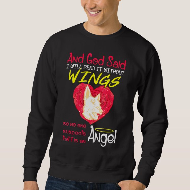 Sudadera Norwich Terrier Angel sin alas (Anverso)