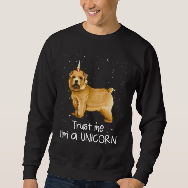 Sudadera Norwich Terrier Confía En Mí Como Perro Unicornio (Anverso)