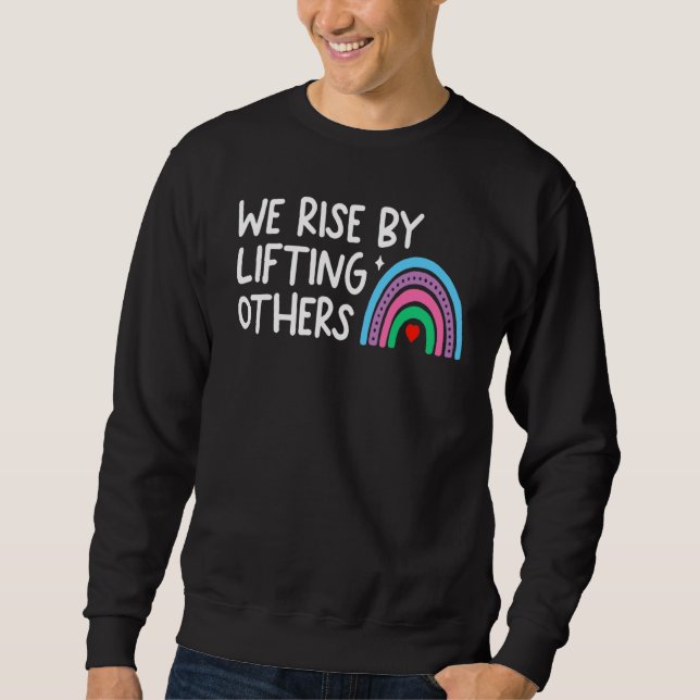 Sudadera Nos elevamos al levantar a otros 1 (Anverso)