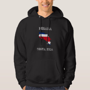 Sudadera Nosara Costa Rica Antiguo Mapa de Costa Rica Bande
