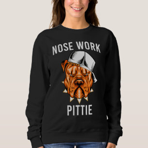 Sudadera Nose Work Pittie Pitbull Dog Head Face