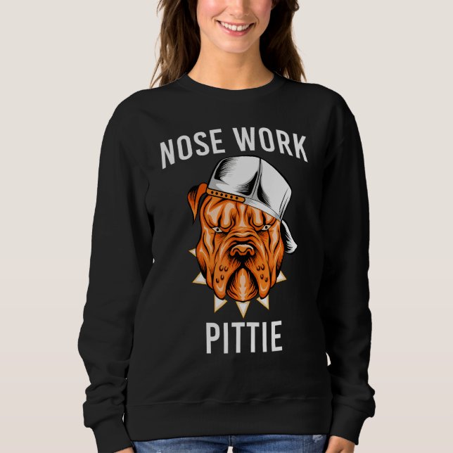 Sudadera Nose Work Pittie Pitbull Dog Head Face (Anverso)