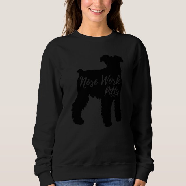 Sudadera Nose Work Pittie Terrier Dog Silhouette (Anverso)