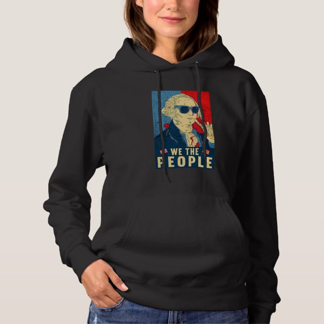 Sudadera Nosotros El Pueblo George Washington 4 De Julio (Anverso)