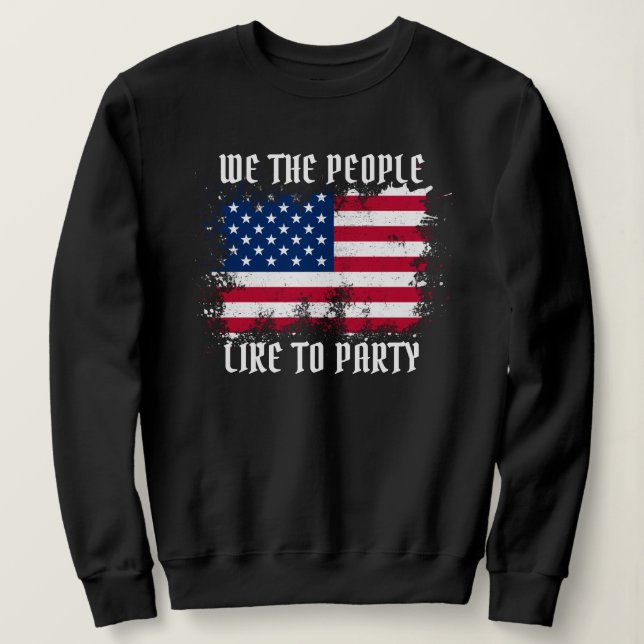 Sudadera Nosotros, el pueblo, la Bandera de Estados Unidos  (Anverso del diseño)