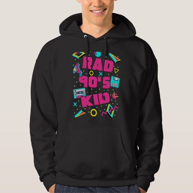 Sudadera Nostalgia de Rad 90 Kid 90 Rad estético retro 90 (Anverso)