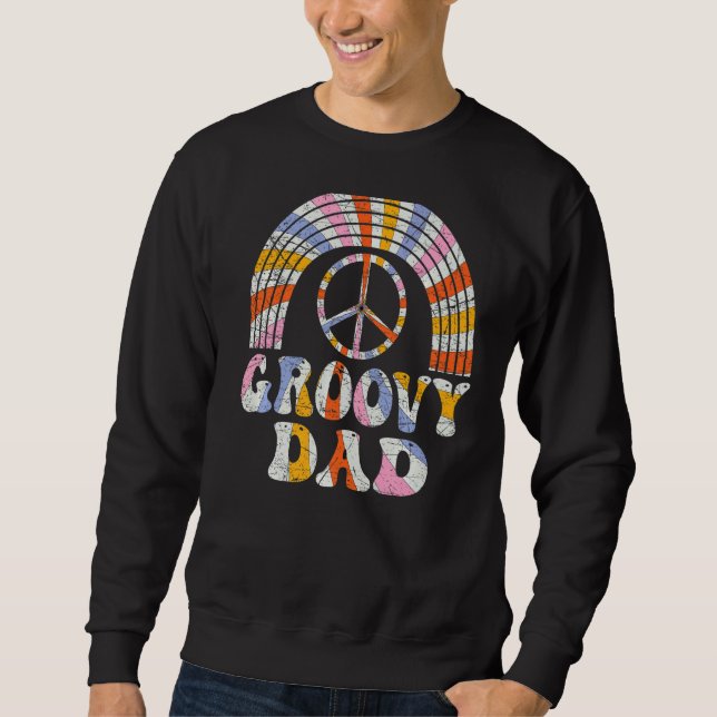 Sudadera Nostalgia estética de 1970 de Mens Groovy Dad (Anverso)