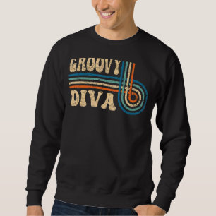 Sudadera Nostalgia estética de los años 70 de Groovy Diva 7
